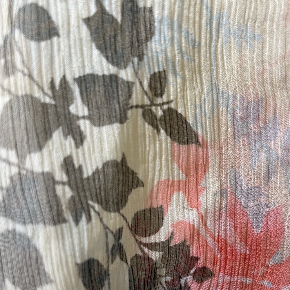 Paul & Joe Boho Silk Chiffon Floral Short Sleeve Blouse size L - Picture 11 of 11